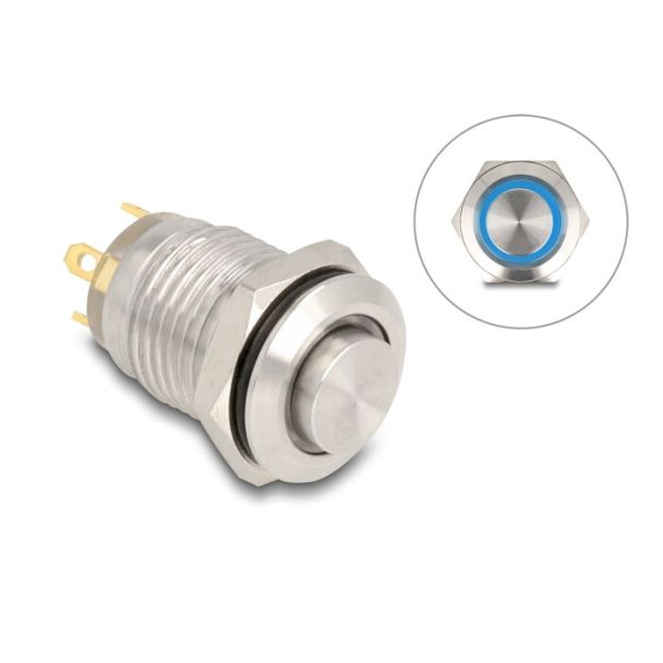 DeLOCK 20984 push-button panel Silver
