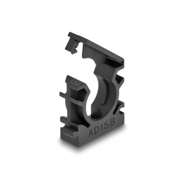 DeLOCK Cable sleeve holder with locking clip 15.8 mm 8 pieces black