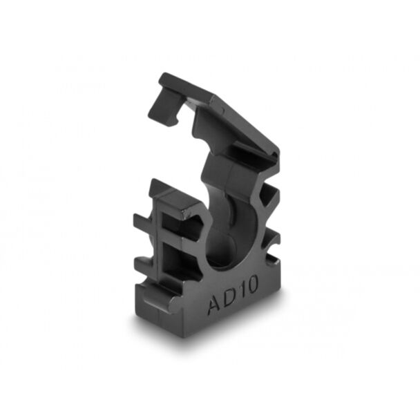 DeLOCK Portacavi con clip di bloccaggio 10 mm 8 pezzi nero