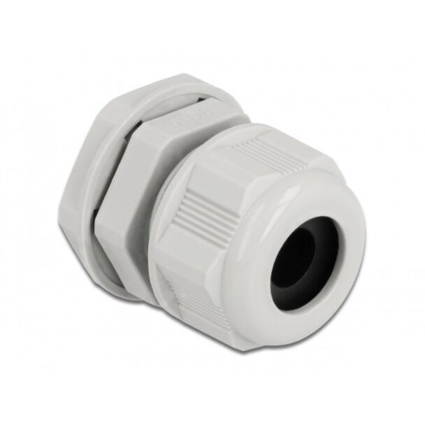 DeLOCK Cable Gland PG16 for round cable grey 2 pieces