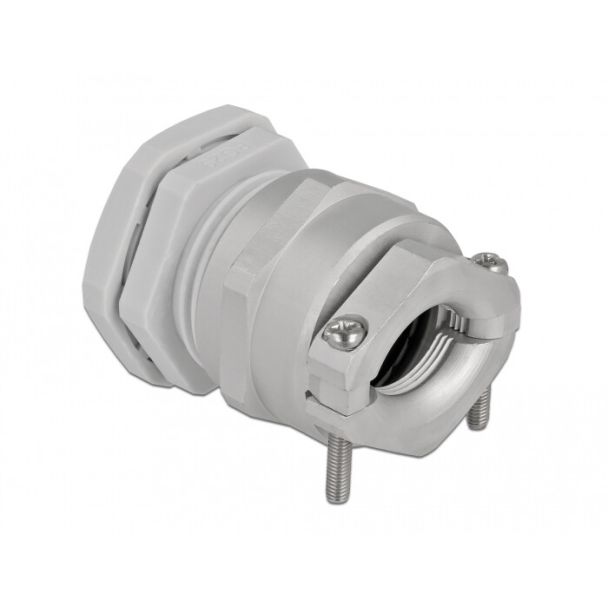 DeLOCK Cable Gland PG29 with strain relief and bending protection grey