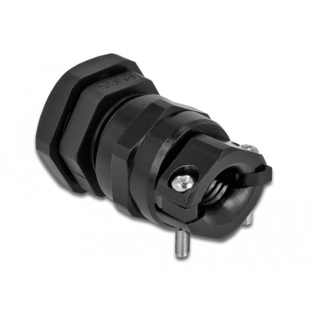 DeLOCK Cable Gland PG13.5 with strain relief and bending protection black