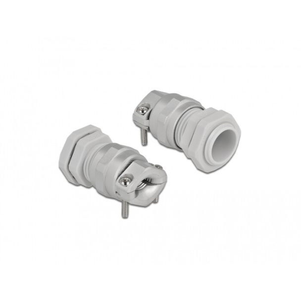 DeLOCK Pressacavo PG11 con scarico della trazione e protezione contro le piegature grigio