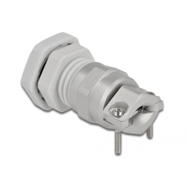 DeLOCK Pressacavo PG9 con scarico della trazione e protezione contro le piegature grigio