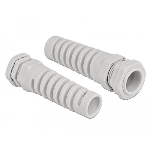DeLOCK Pressacavo con scarico della trazione PG21 grigio