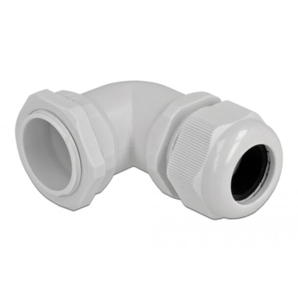 DeLOCK Pressacavo angolato a 90° PG29 grigio