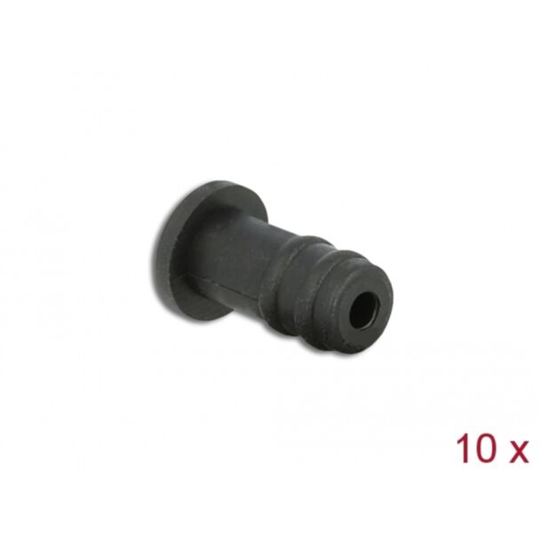 DeLOCK Copertura antipolvere per jack stereo da 3,5 mm femmina 10 pezzi nero