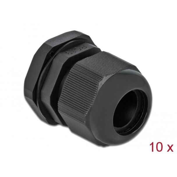 DeLOCK Pressacavo PG19 10 pezzi nero