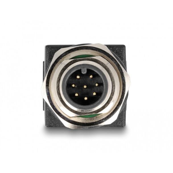 DeLOCK M12 Adattatore a 8 pin maschio A-coded femmina per RJ45 femmina dritto