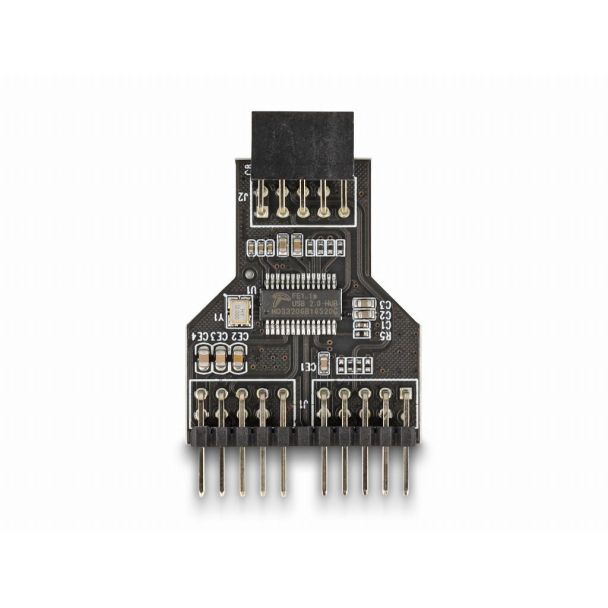 DeLOCK USB 2.0 Hub 9 pin Pin Header female to 2 x 9 pin Pin Header male