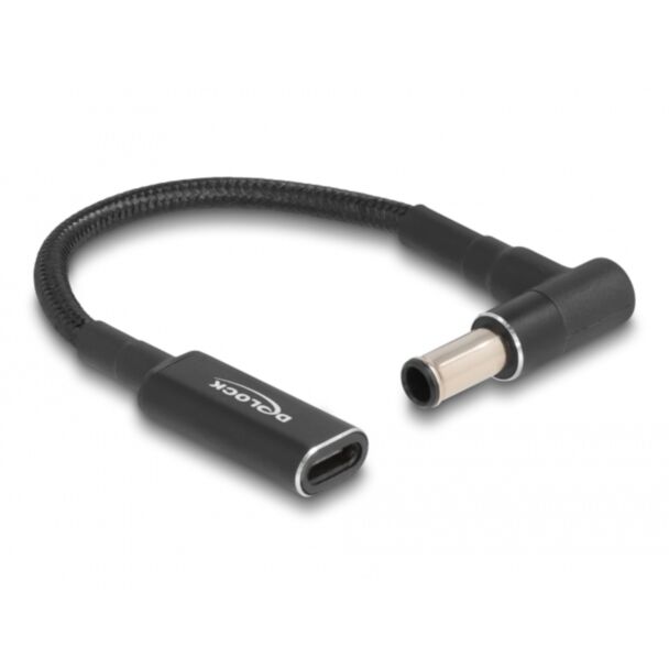 DeLOCK Adapter cable for Laptop Charging Cable USB Type-C female to Sony 6.0 x 4.3 mm male 90° angled 15 cm
