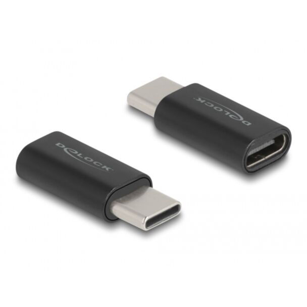 DeLOCK Adattatore SuperSpeed USB 10 Gbps (USB 3.2 Gen 2) USB Type-C maschio > protezione porta femmina nera