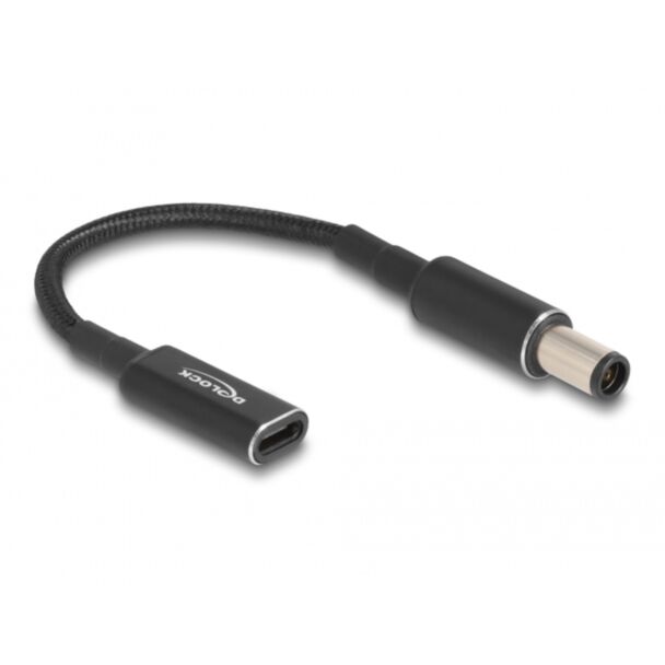 DeLOCK Adapter cable for Laptop Charging Cable USB Type-C female to HP 7.4 x 5.0 mm male 15 cm