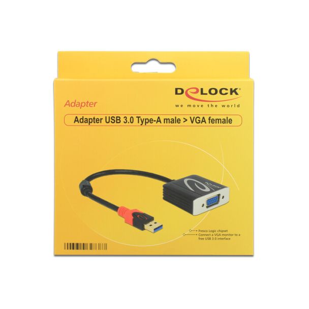 DeLOCK 62738 cavo e adattatore video 0,2 m VGA (D-Sub) Nero