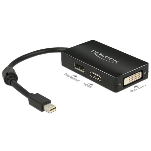 DeLOCK 0.16m DisplayPort/Displayport + HDMI + DVI Mini DisplayPort DisplayPort + DVI + HDMI Black