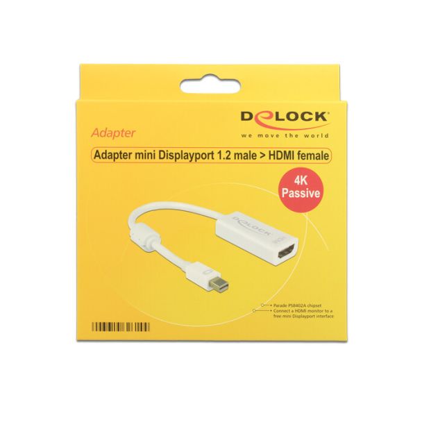 DeLOCK 62602 video cable adapter 0.2 m DisplayPort DVI-I White