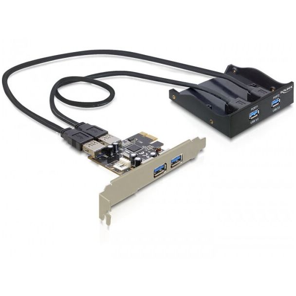 DeLOCK Front Panel + PCI Express Card interface cards/adapter Internal USB 3.2 Gen 1 (3.1 Gen 1)