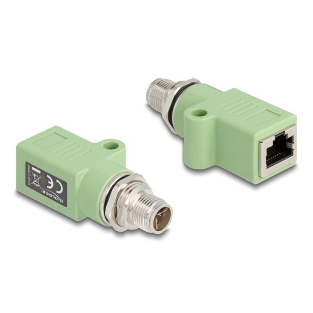 DeLOCK 60681 cable gender changer M12 RJ45 Green
