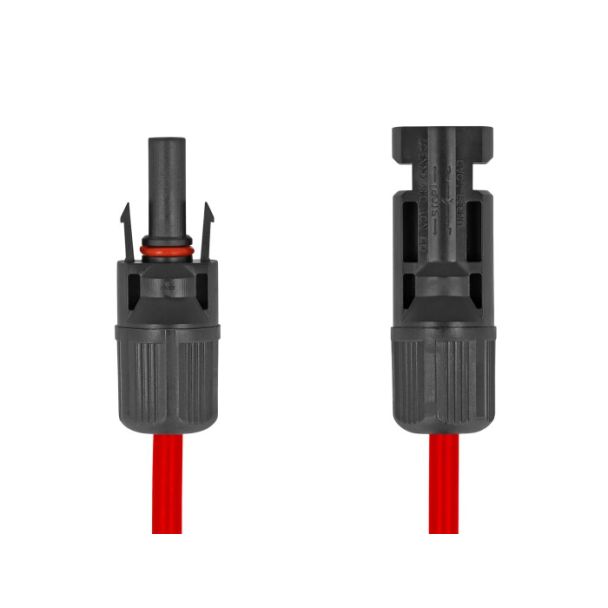 DeLOCK Cavo piatto solare DL4 maschio a femmina da 1 m rosso