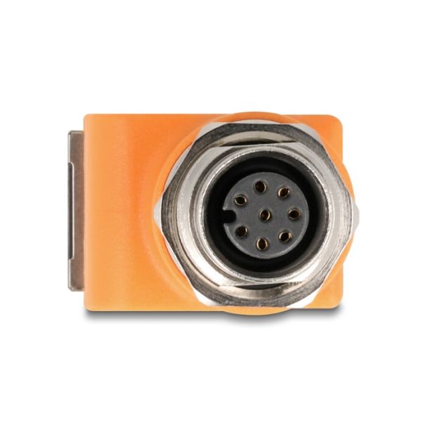 DeLOCK 60668 adattatore per inversione del genere dei cavi M12 RJ45 Arancione