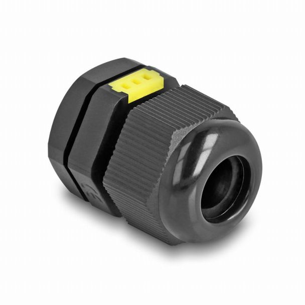 DeLOCK Cable Gland M16 with ventilation IP68 dust and waterproof black 2 pieces