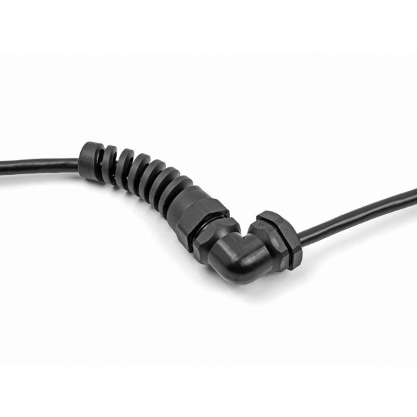 DeLOCK Pressacavo con scarico della trazione angolato a 90° PG13,5 nero