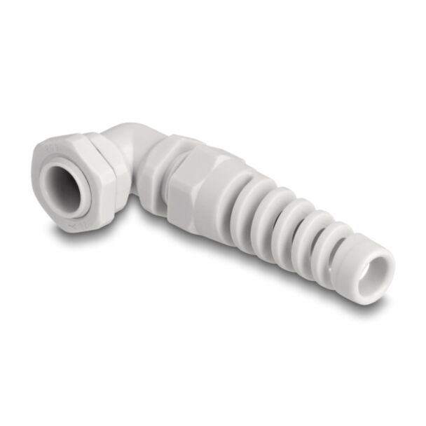 DeLOCK Pressacavo con scarico della trazione angolato a 90° PG9 grigio