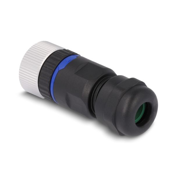 DeLOCK M12 Connettore A codificato 8 pin femmina per montaggio con attacco a vite