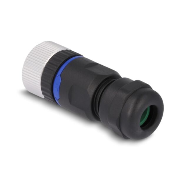 DeLOCK M12 Connettore A codificato 5 pin femmina per montaggio con attacco a vite