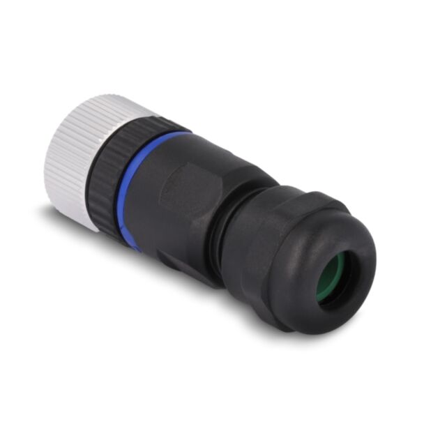 DeLOCK M12 Connettore A codificato 4 pin femmina per montaggio con attacco a vite