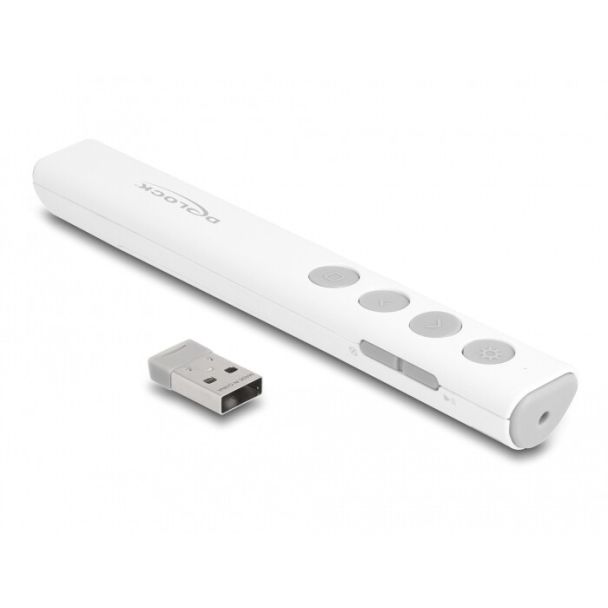 DeLOCK Presentatore Laser USB bianco