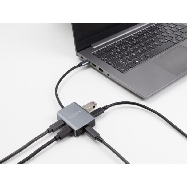 DeLOCK USB 10 Gbps Hub a 4 porte USB Type-C con connettore USB Type-C