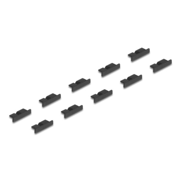 DeLOCK Custodia antipolvere per USB 3.0 Tipo Micro-B femminile senza manico 10 pezzi nero