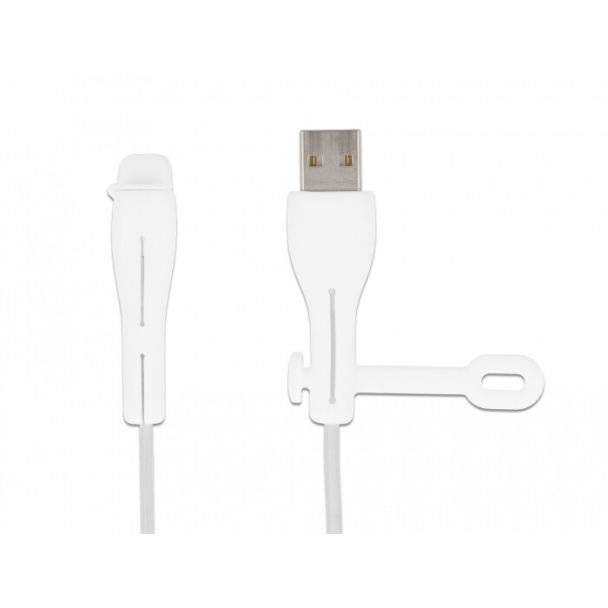 DeLOCK Copertura antipolvere per USB Tipo-A maschio e USB Type-C maschio set 2 pezzi bianco