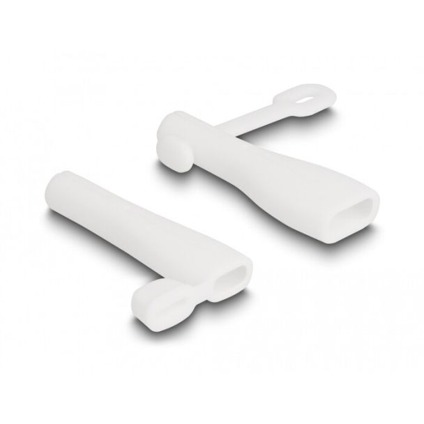 DeLOCK Dust Cover for USB Type-A male and USB Type-C male set 2 pieces white