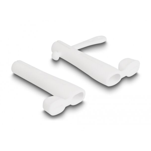 DeLOCK Copertura antipolvere per USB Type-C maschio e Apple Lightning maschio set 2 pezzi bianco