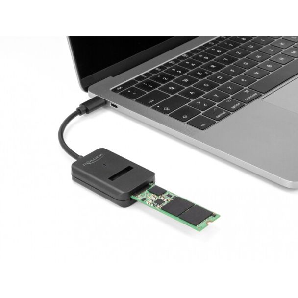 DeLOCK Convertitore combo per SSD PCIe M.2 NVMe PCIe o SATA con USB Type-C 10 Gbps