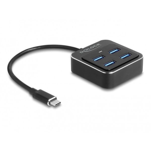 DeLOCK USB 3.2 Gen 2 USB Type-C Hub with 4 x USB Type-A female ā 10 Gbps