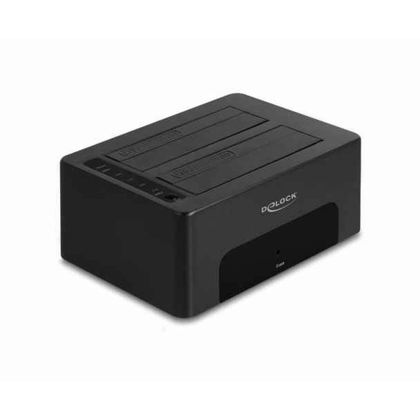 DeLOCK USB Dual Docking Station for 2 x SATA HDD / SSD with Clone and Erase Function