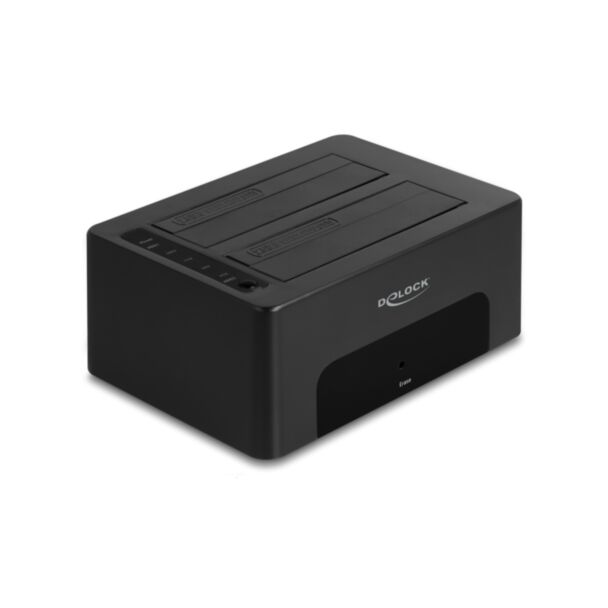 DeLOCK Doppia docking station USB per 2 x HDD / SSD SATA con funzione di clonazione e cancellazione