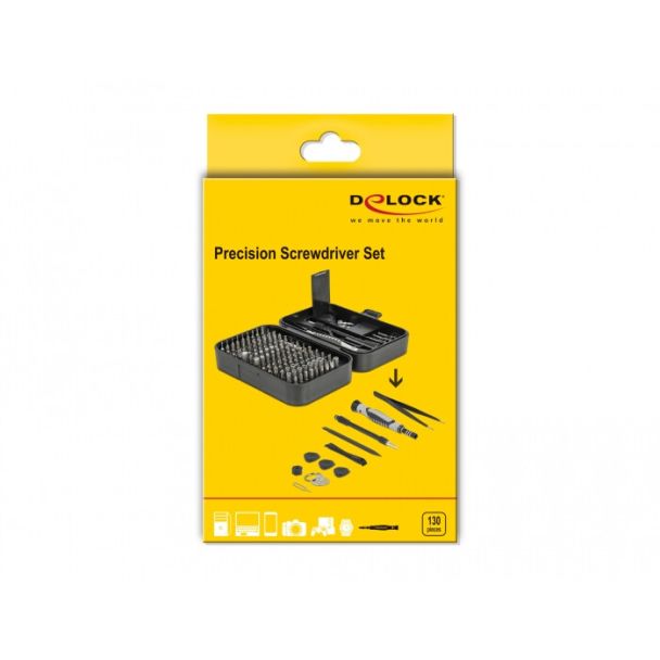 DeLOCK Set di cacciaviti di precisione 130 pezzi