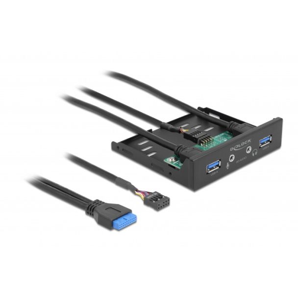 DeLOCK 3.5″ USB 3.2 Gen 1 Front Panel 2 x USB Type-A + HD-Audio