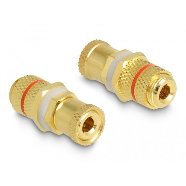 DeLOCK Adattatore audio da morsetto a morsetto per l'installazione, anello rosso