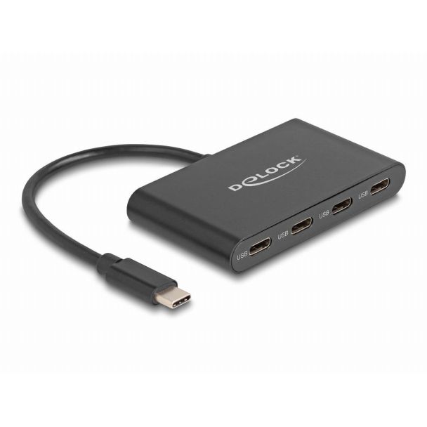 DeLOCK USB 3.2 Gen 2 USB Type-C Hub with 4 x USB Type-C female – 10 Gbps