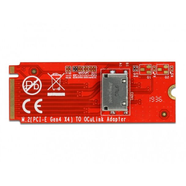 DeLOCK M.2 Chiave M per 1 x OCuLink SFF-8612 Converter