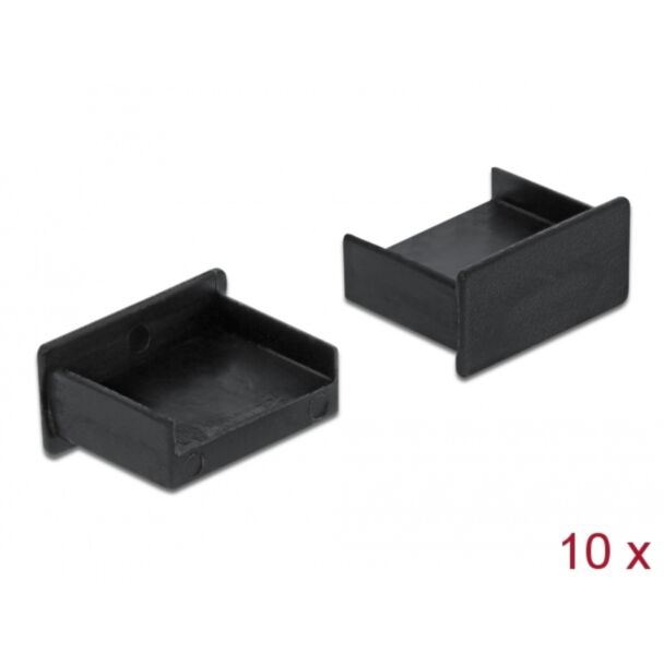 DeLOCK Dust Cover for USB Type-A female without grip 10 pieces black