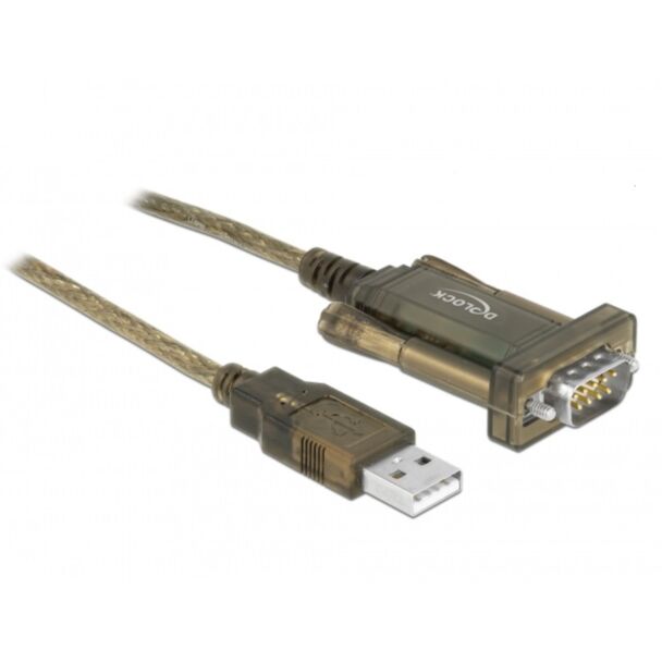 DeLOCK 64073 cavo seriale Trasparente 2 m USB tipo A DB-9
