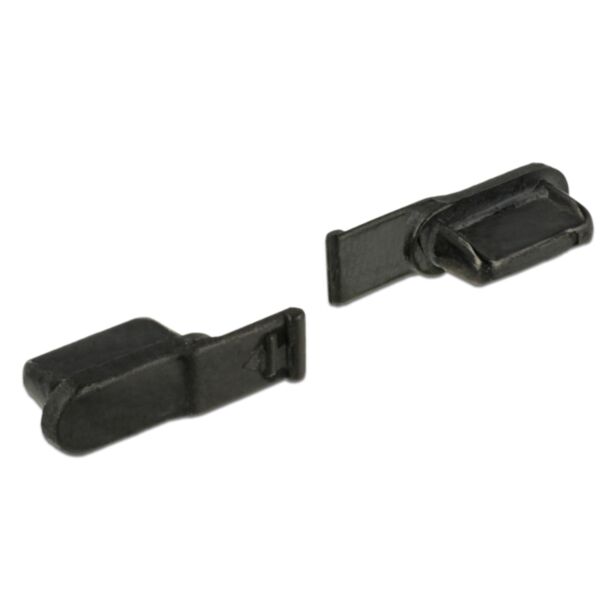 DeLOCK 64033 Copertura di sicurezza per presa elettrica Nero 10 pz