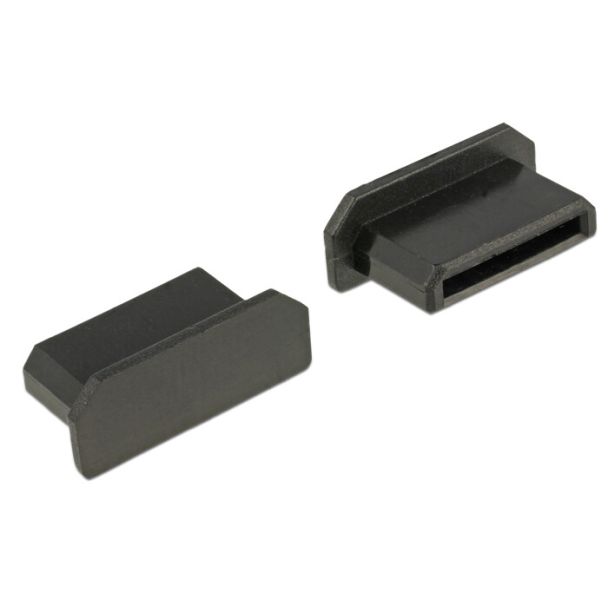 DeLOCK 64028 socket safety cover HDMI mini-C Black 10 pc(s)