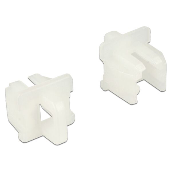 DeLOCK 64018 Copertura di sicurezza per presa elettrica RJ-11 Bianco 10 pz